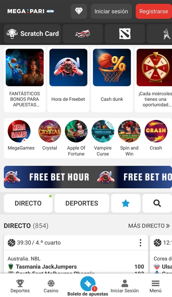 Abre el sitio web oficial de Megapari para iniciar el registro o iniciar sesión en tu cuenta